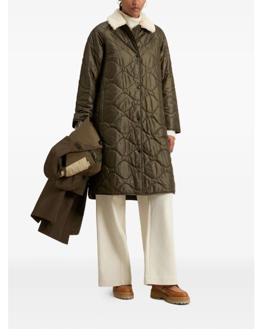 Woolrich Green Faux-Fur Padded Coat