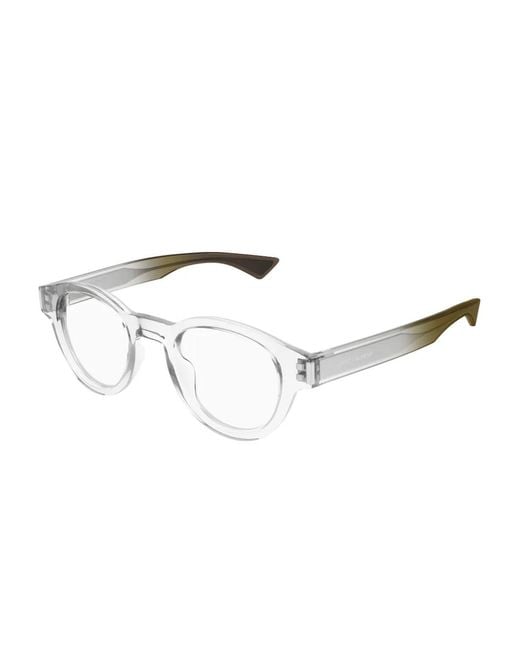 Saint Laurent White Round-Frame Glasses