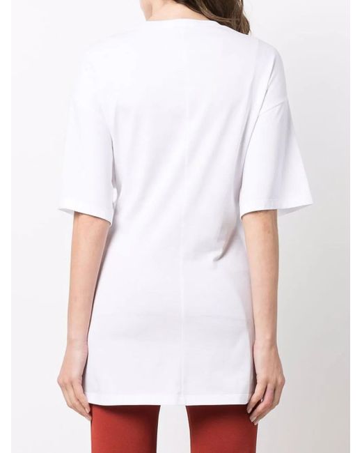 Stella McCartney White Twist Logo Print T-Shirt