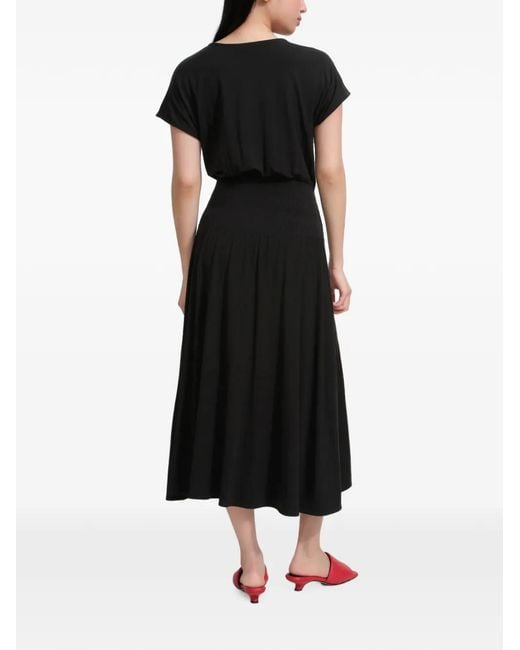 MARCELLA Black Robe Suvi À Coupe Mi-Longue