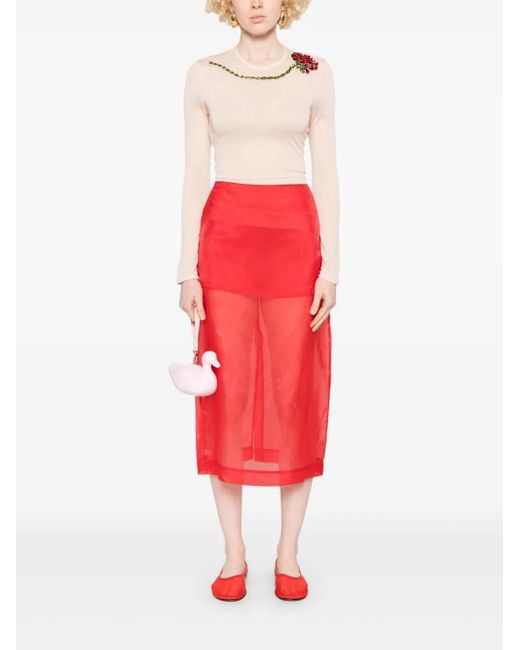 Simone Rocha Natural Mesh Top