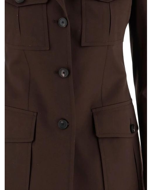 Tagliatore Brown Single-Breasted Jacket