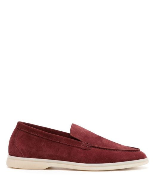 Scarosso Red Ludovico Suede Loafers