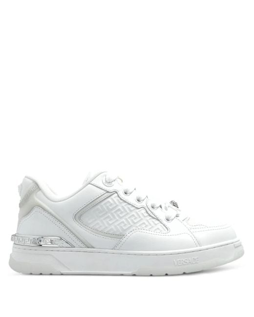 Versace White Leather Sneakers
