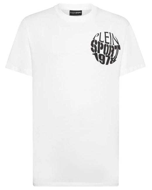 Philipp Plein White Logo-Print Crew-Neck T-Shirt for men