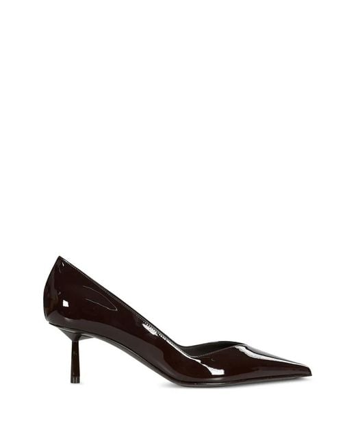 Le Silla Brown Patent-Finish Pointed-Toe Pumps