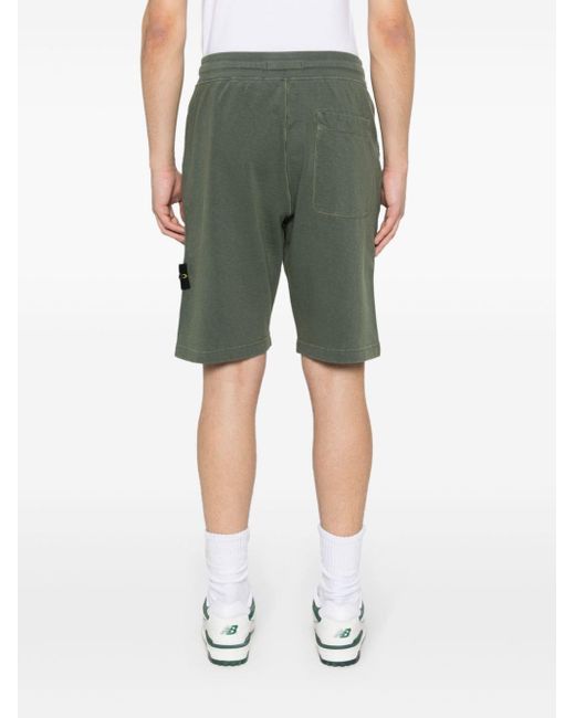 Stone Island Green Tracksuit Shorts for men