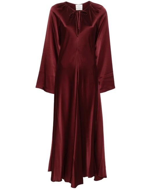 Forte_forte Red Silk Shift Dress