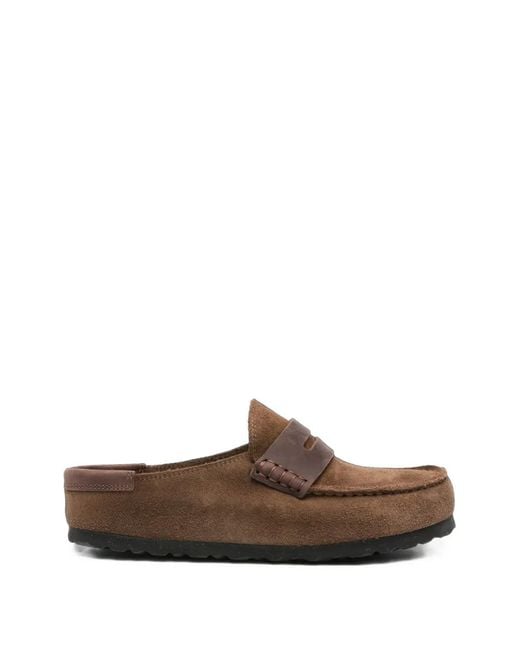 Birkenstock Brown Naples Suede Mules