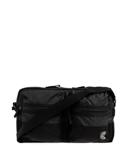 Stone Island Black 9200024 Double-Coated Cotton Ripstop Crossbody Bag for men