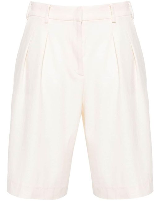 Pantalones cortos de vestir con pinzas Maje de color White