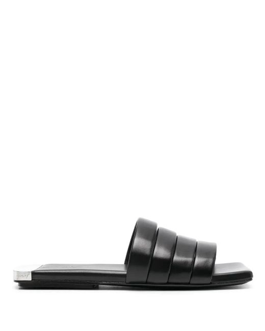 Marsèll Black Strappy Flat Leather Sandals
