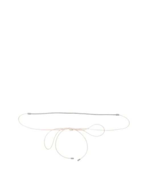 Peserico White Chain-Embellishment Belt