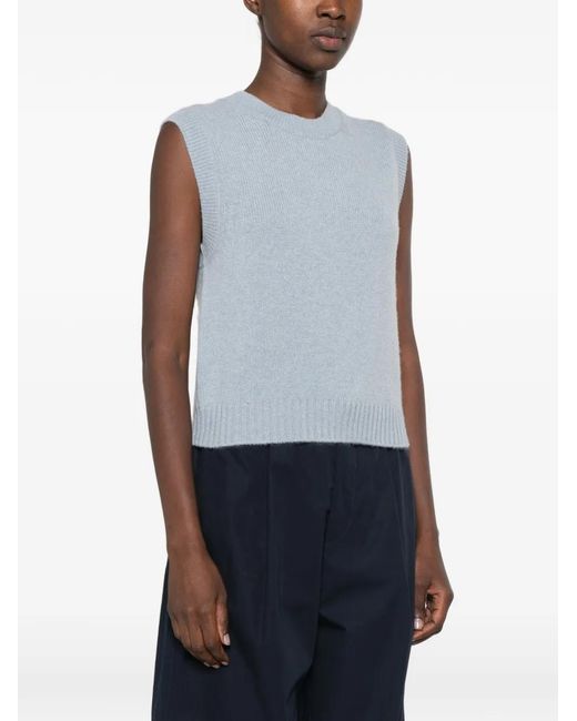 Bompard Blue Round-Neck Vest