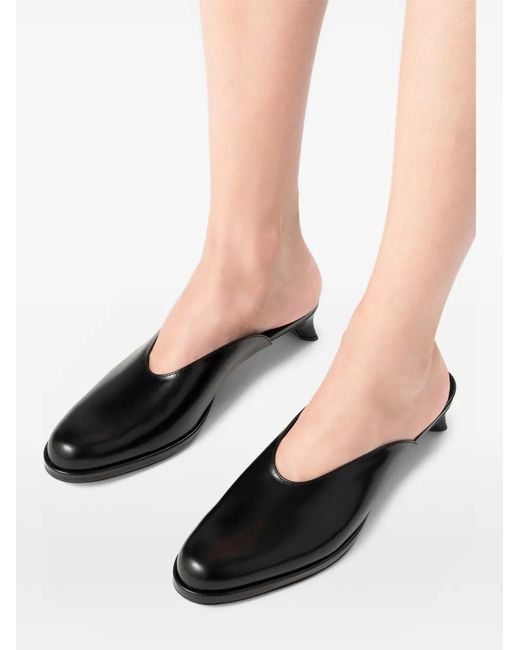 By Far Black Mules Baby En Cuir Verni