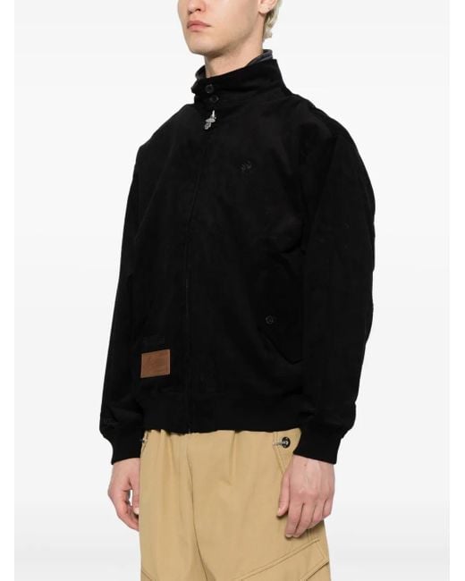 Aape By A Bathing Ape Black Logo-Patch Cotton Bomber Jacket for men