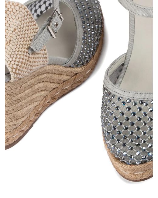 Le Silla Gray Gilda Heeled Espadrilles