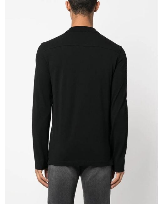 DIESEL Black T-Smith Long-Sleeve Polo Shirt for men