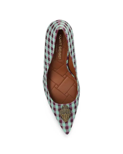 Kurt Geiger Metallic Belgravia Eagle Crystal-Embellished Pumps