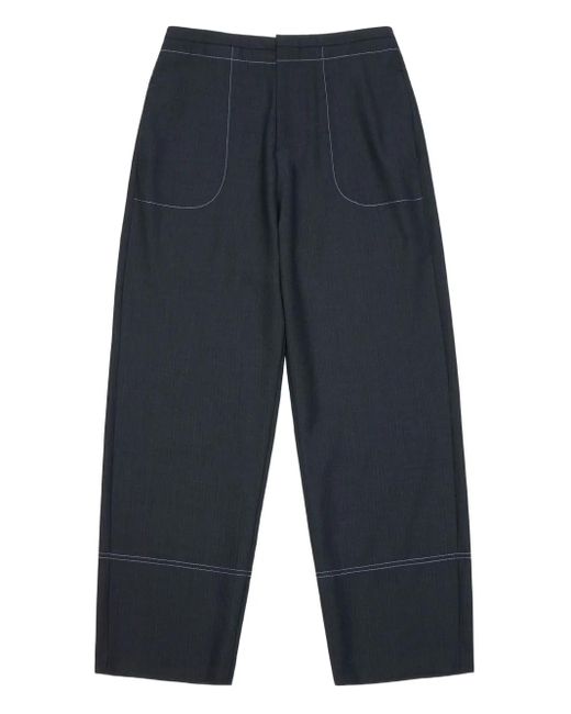 Adererror Blue Striped Trousers for men