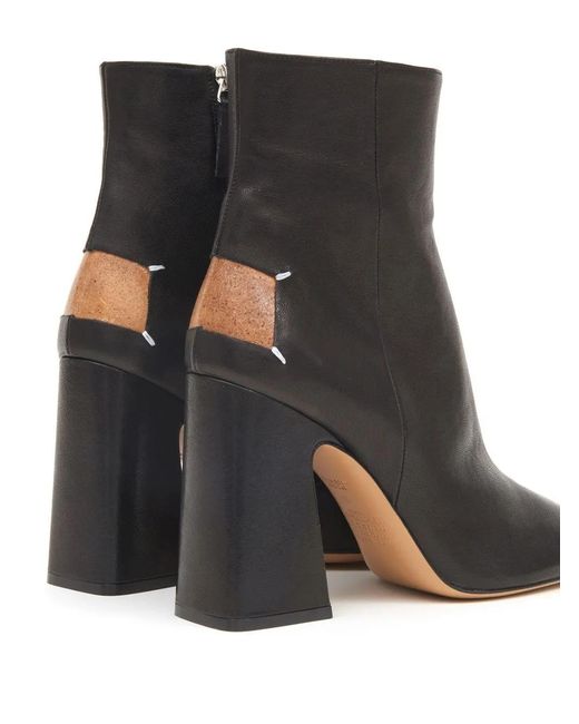 Maison Margiela Black Décortiqué 100Mm Four-Stitch Ankle Boots