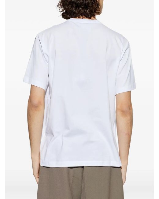Versace Jeans Couture White Cotton Logo T-Shirt for men