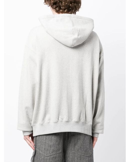 Cárdigan con parche del logo Jil Sander de hombre de color White