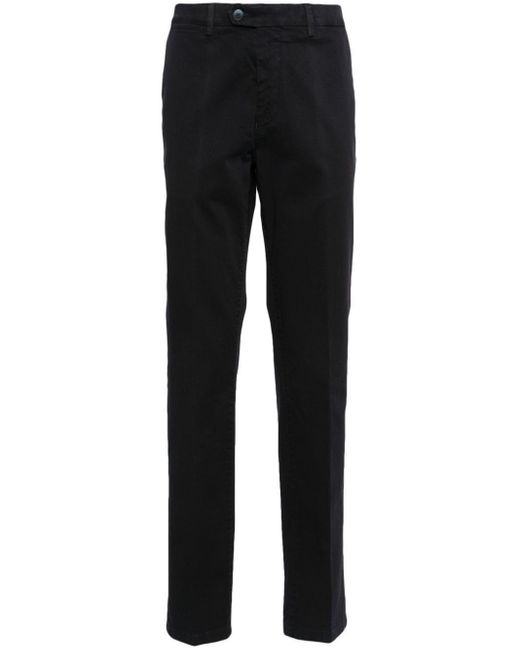 Corneliani Black Slim-fit Cotton Trousers for men