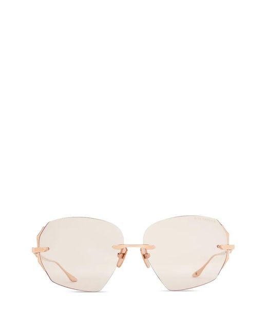 Dita Eyewear Pink Geometric-Frame Sunglasses