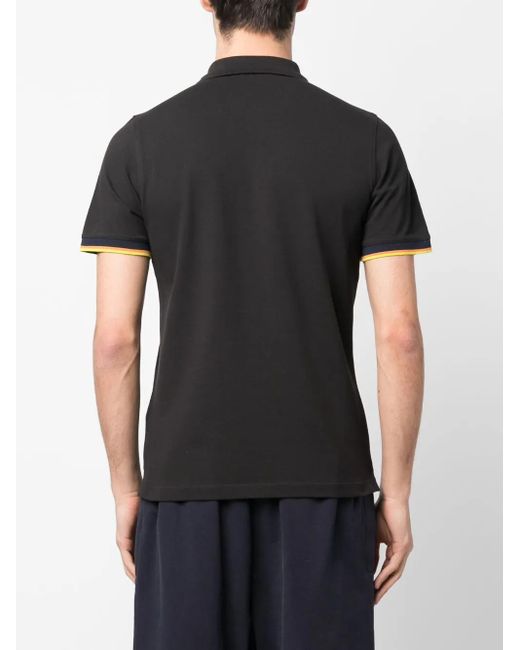 Polo À Patch Logo K-Way pour homme en coloris Black
