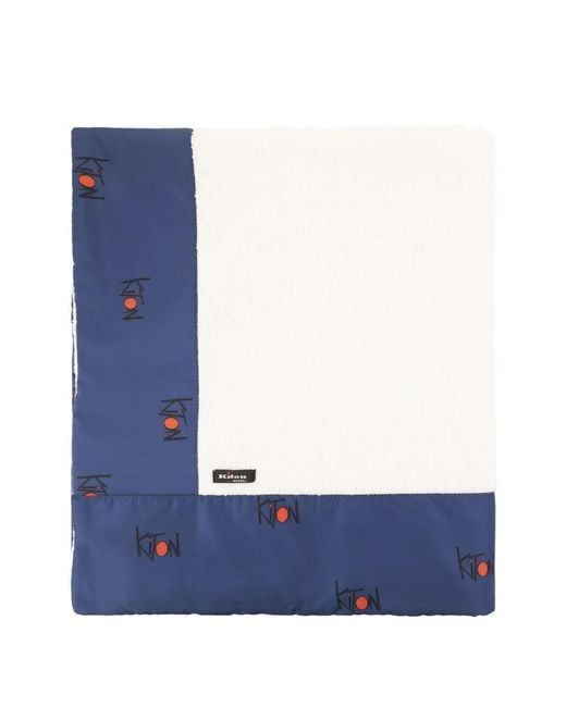 Kiton Blue Logo-Border Beach Towel