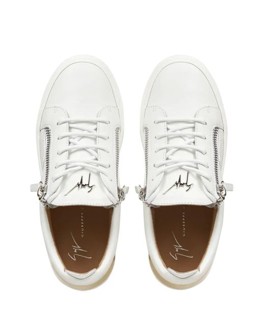 Giuseppe Zanotti White Gail Low-Top Sneakers