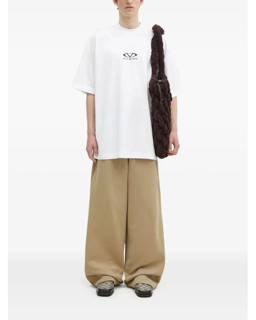 Vetements White Cotton-Blend Track Pants for men