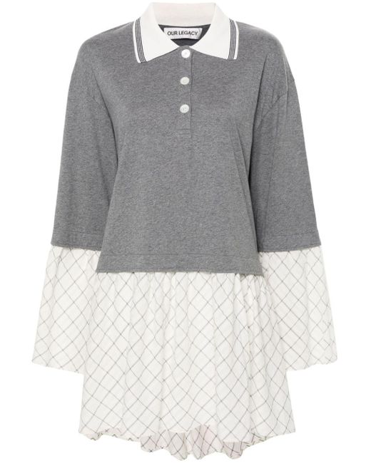 Our Legacy Gray Reminiscing Panelled Mini Dress