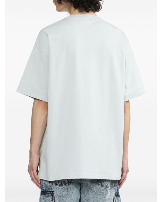 FIVE CM White Slogan-print Cotton T-shirt for men
