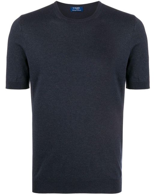 T-shirt en maille Barba Napoli pour homme en coloris Blue