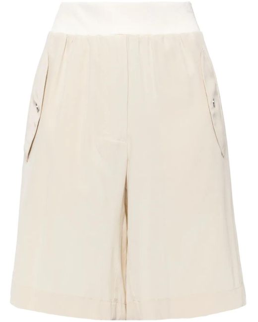 Helmut Lang Natural Bomber Silk Shorts
