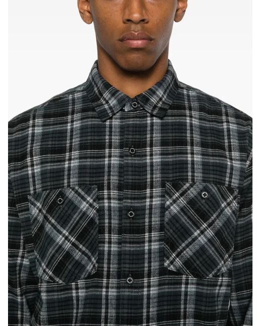 Neighborhood Clan Tartan-Check Shirt in Gray for Men | Lyst