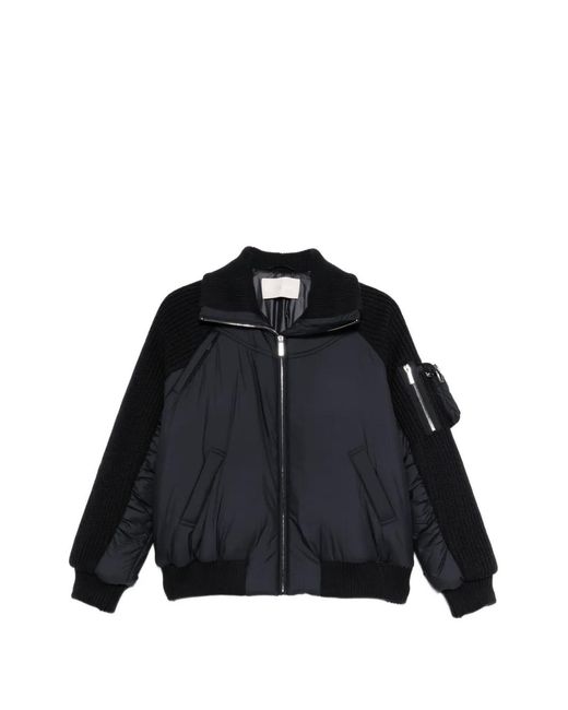 Circus Hotel Black Patch-Pocket Padded Jacket