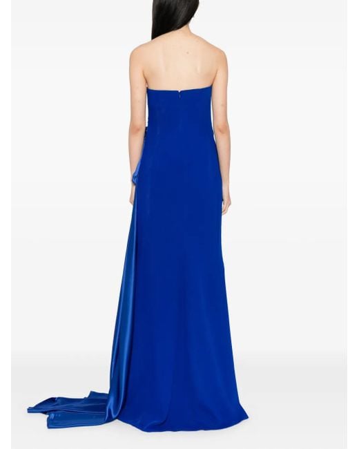 Saiid Kobeisy Blue Strapless Gown