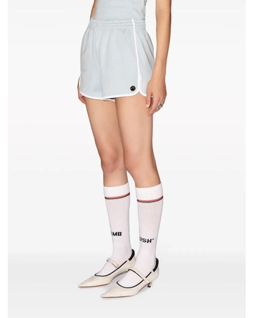 Ambush Blue Logo-Plaque Running Shorts