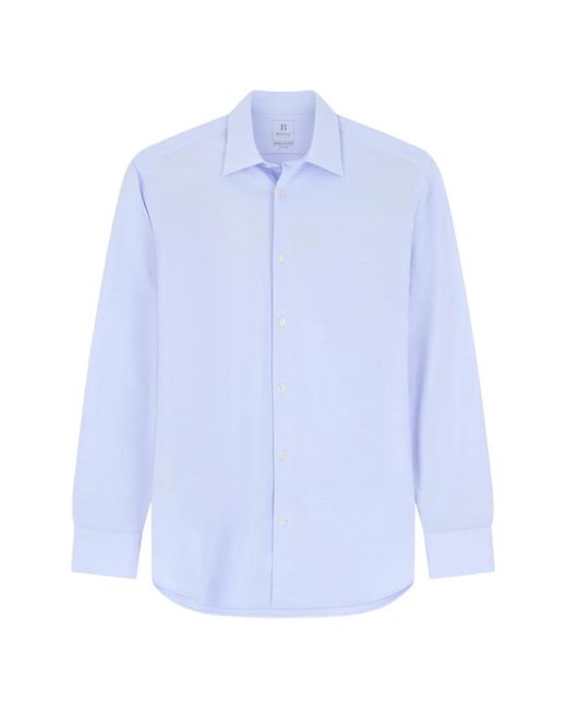 Boggi Blue Polo Shirt Checked Japanese Jersey Regular Fit for men
