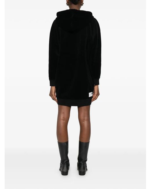 Golden Goose Deluxe Brand Black Rose Hooded Mini Dress