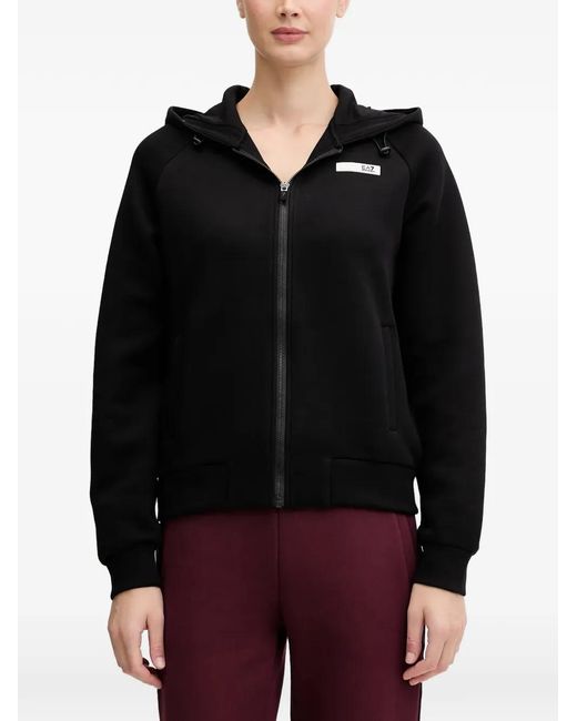 Chaqueta con letras del logo EA7 de color Black