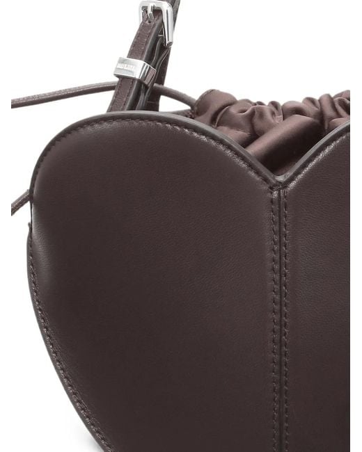 ROTATE BIRGER CHRISTENSEN Brown The Leather Heart Bag Dark Brow