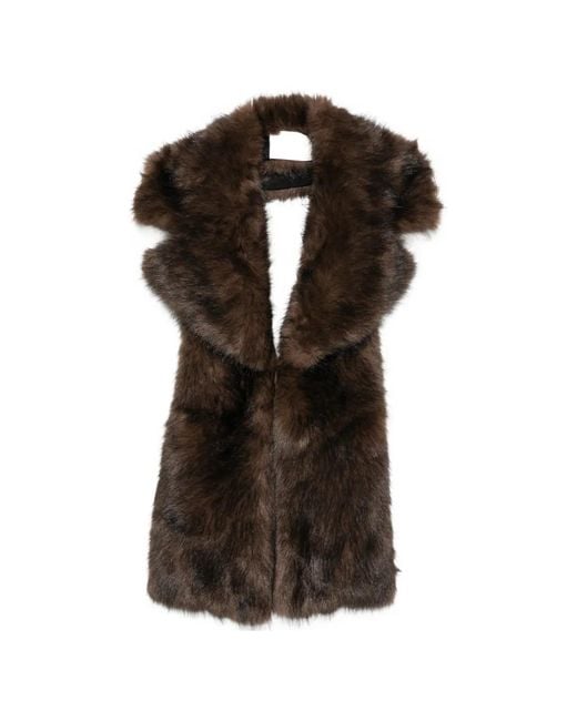 Apparis Black Mia Shawl-Collar Scarf