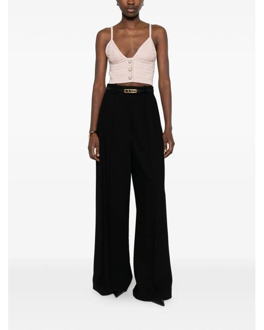Alessandra Rich Natural Buttoned Top
