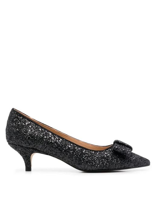 Age of Innocence Black Jacqueline 50Mm Bow-Embellished Pumps