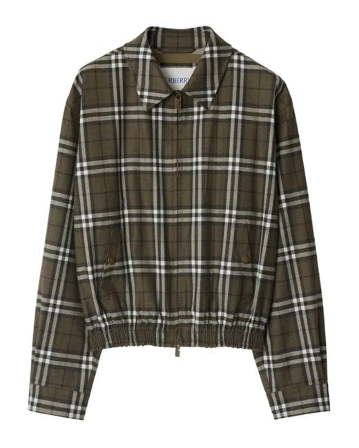 Burberry メンズ グリーン チェック ジャケット | ヤマダウェブコム