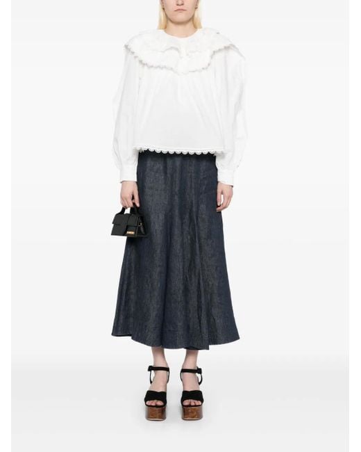 Ulla Johnson White Layla Blouse